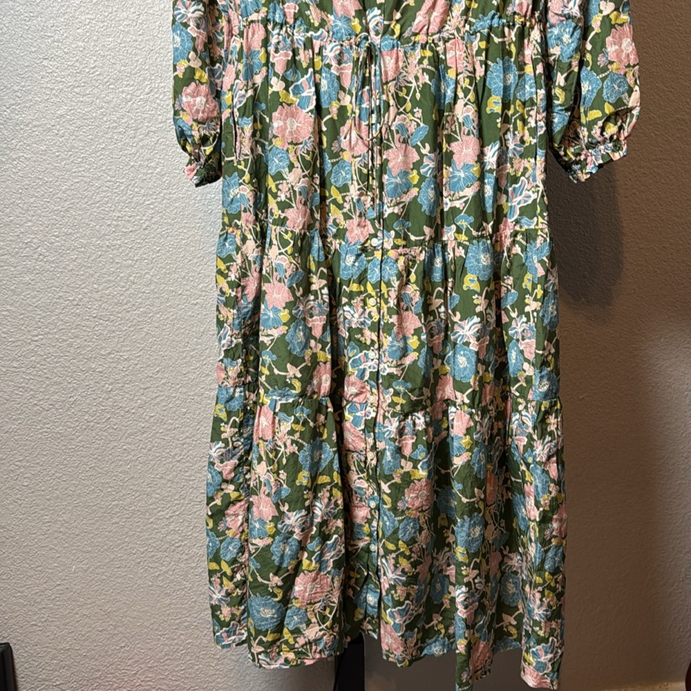 Birds of Paradis by Trovata Ainsley “B” in Spring Tendril Green Floral Dress - Picture 5 of 9